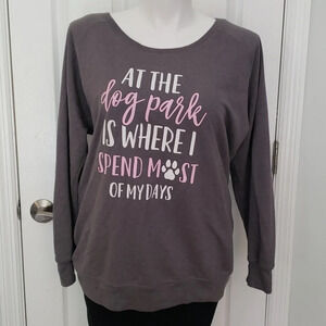 Instant Message Grey Graphic Dog Sweater